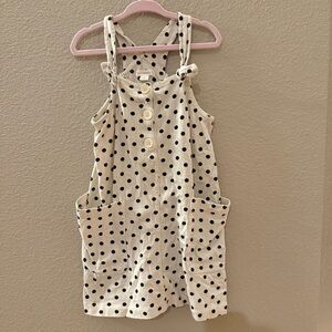 Crewcuts Polka Dot Kids Overall Dress 100% Cotton Sz 5